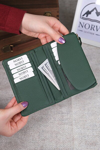 Norvi Leather Genuine Leather Small Women's Wallet 1321