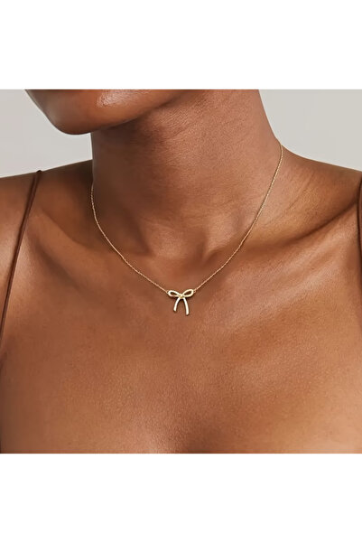 Ervalina قلادة نسائية أساسية بتصميم فيونكة