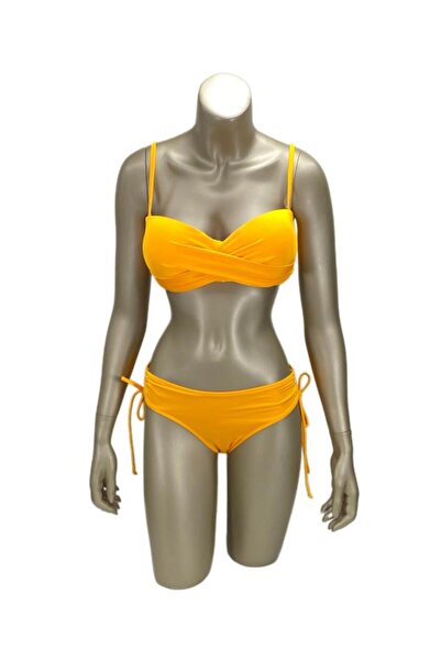 No Gossip V Sliding Bikini Bottom-Yellow