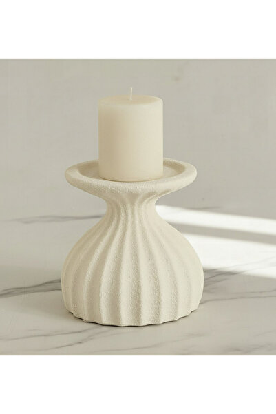 ALORA Umber Decorative Pillar Candleholder - 11 x 11 x 11 cm
