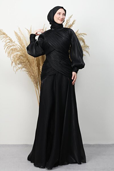 GİYZAMİLA Aya Yoryo Evening Dress Black
