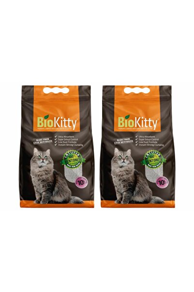 BioKitty BioKityy Bebek Pudra Kokulu Ince Taneli Bentonite Kedi Kumu 2 Adet 1...