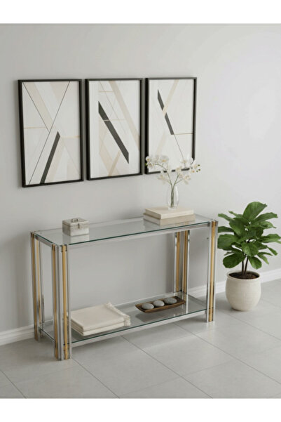 Bec4 Modern glass steel console - contemporary luxury for your home's entrance