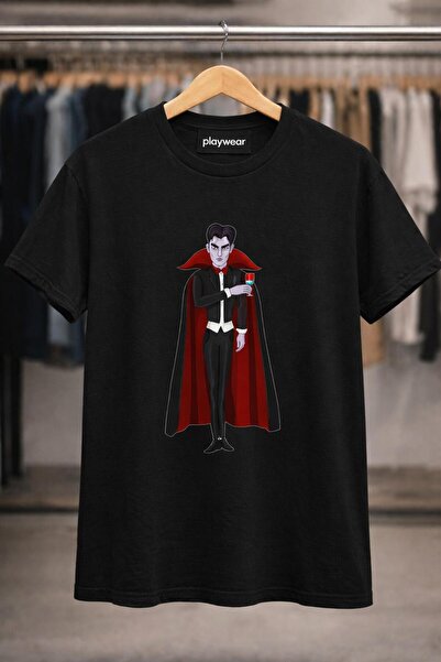 playwear تي شيرت PLAY WEAR للجنسين بطباعة MAGICIAN ذو تصميم فضفاض وياقة دائرية