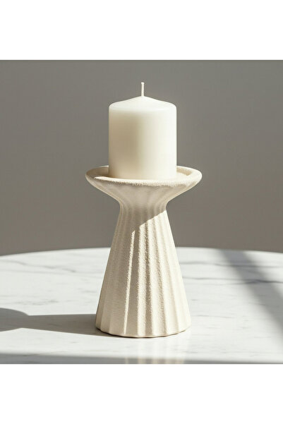 ALORA Umber Decorative Pillar Candleholder - 10 x 10 x 14.5 cm