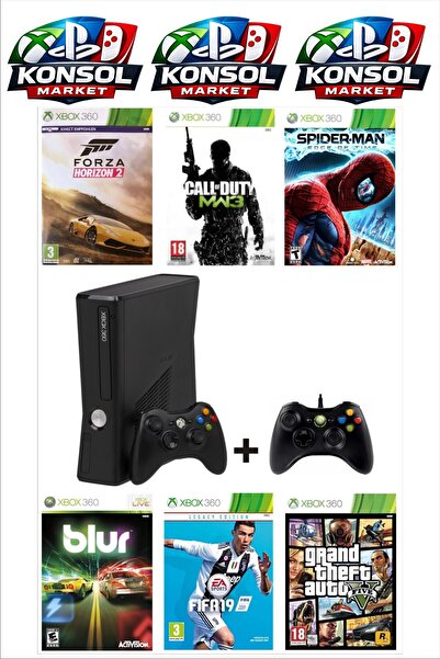 Konsol Market XBOX 360 - 80 Oyunlu 250 GB - 2. Kablolu Kol Hediye - Garantili...