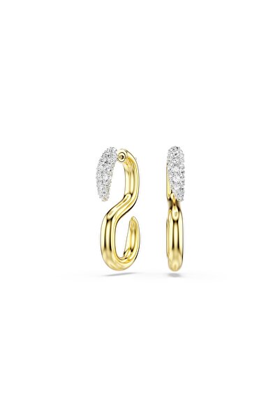 Swarovski Dextera Küpeler, Yuvarlak kesim, Beyaz, Karışık metal yüzey