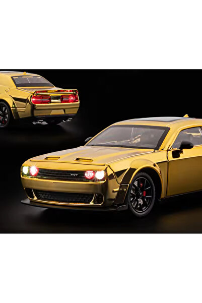 OEM Dodge Challenger SRT Metal Model Car, 1:24, Pull-Back Function, Doors, Ho...