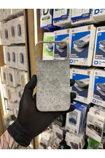 SOYLU MİX iPhone 17 Pro Max with Rhinestone Suede and Velvet Interior Design