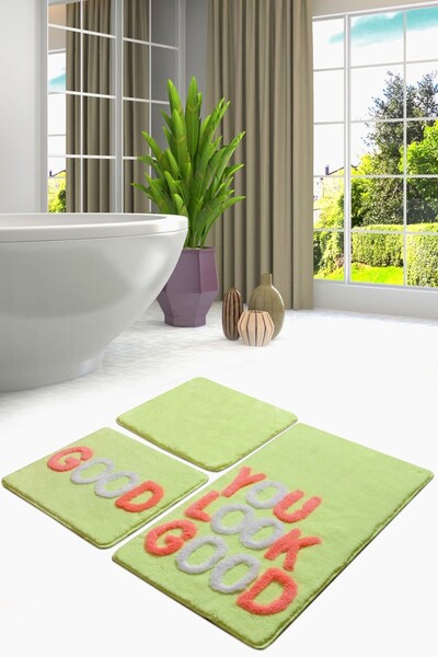 Lenjerii Deosebite Set 3 covorase baie acril, Chilai Home, Good Green