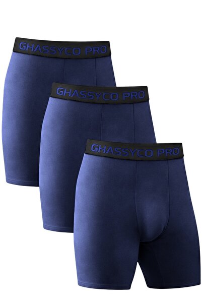 GHASSY CO. Men's Cotton Lycra Sports Boxer 3-Piece Set with Soft Texture and ...