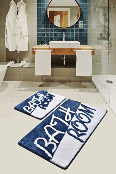 Lenjerii Deosebite Set 2 covorase baie acril, Alessia Home, Bathroom Blue
