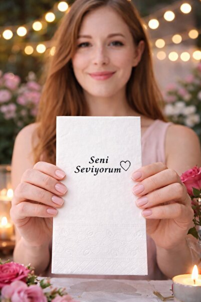 Palo Santo Seni Seviyorum Baskılı Peçete 1 adet