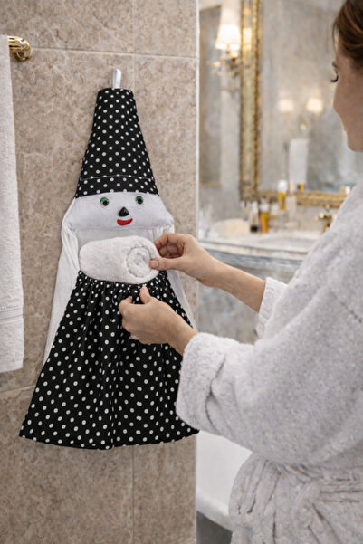 ALAS منظم للحمام مع حامل للتعليق، حامل حقائب ديكور أسود