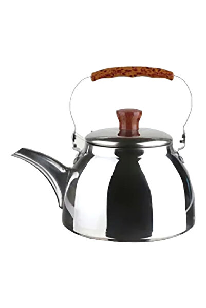 Bister Stainless Steel Leak-Proof Wide Mouth Tea Kettle with Wooden Handle