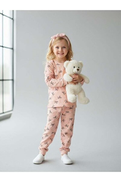 Zekids Σετ πιτζάμες για κορίτσια με βαμβακερό φιόγκο