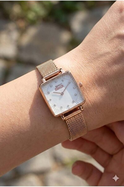 Slazenger Rose Gold Color Women's Wristwatch |   Stainless Steel Rose Gold Me...