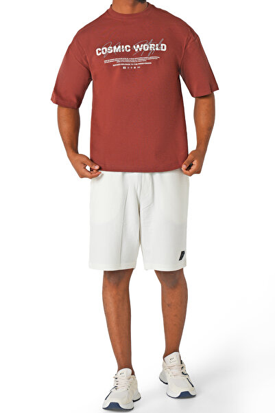 hendam Casual red t-shirt with graphics and writing