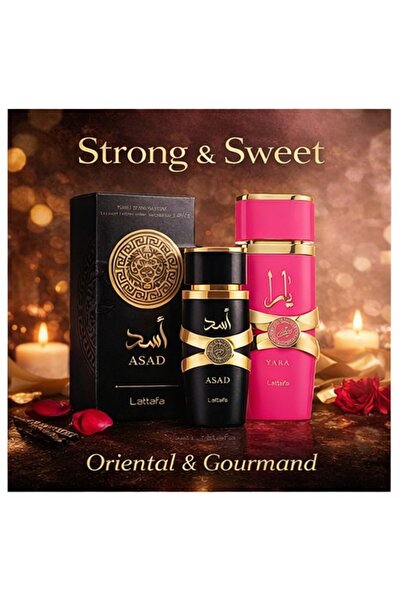 lattafa Couple Gift Set Perfume Asad 100ml & Yara Candy 100ml – His & Hers Ar...