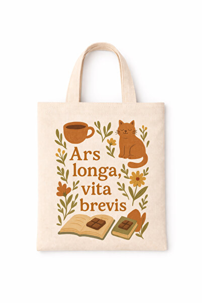 FANA Book Bag Colorful Slogan Printed Mini Canvas Tote Bag