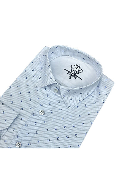 EREN STYLE Βαμβακερό μακρυμάνικο πουκάμισο χωρίς τσέπες σε στενή γραμμή (Slim...