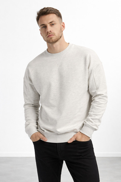 Polo State Hanorac oversize pentru bărbați, Kar Melanj, cu 3 fire, gros, cu g...