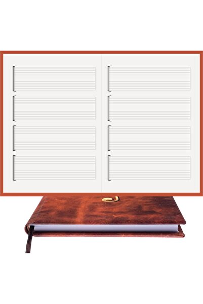 BİDEFTER Guitar Notepad Keyless, Blank Tabbed - 100% Handmade, 2026 Collectio...