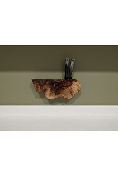Rusticwood El yapımı, Doğal ahşap, Ceviz ağacı, Rustic bıçak standı-Mutfak or...