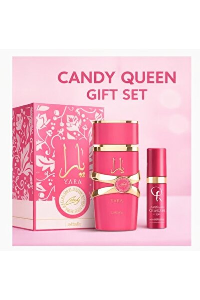 lattafa Gift Set Women's Perfume Yara Candy 100ml + Lip Balm G ROSE SPF15 – S...