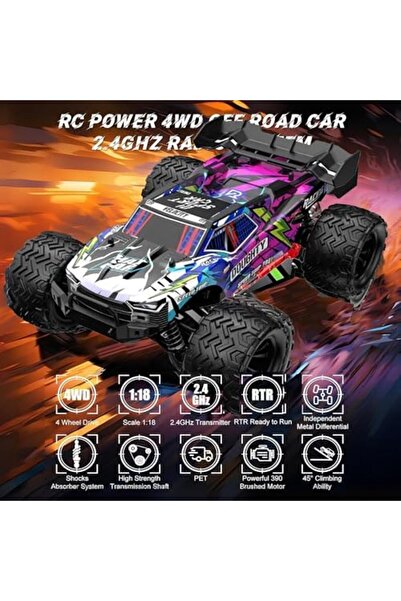 Oyuncak 40 KM Hız Yapan 2.4 GhZ Uzaktan Kumandalı Şarjlı 4X4 Full Fonksiyon Arazi Aracı Offroad Arab