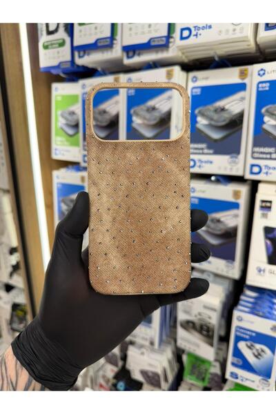 SOYLU MİX iPhone 17 Pro Premium with Rhinestone Suede and Velvet Interior Design