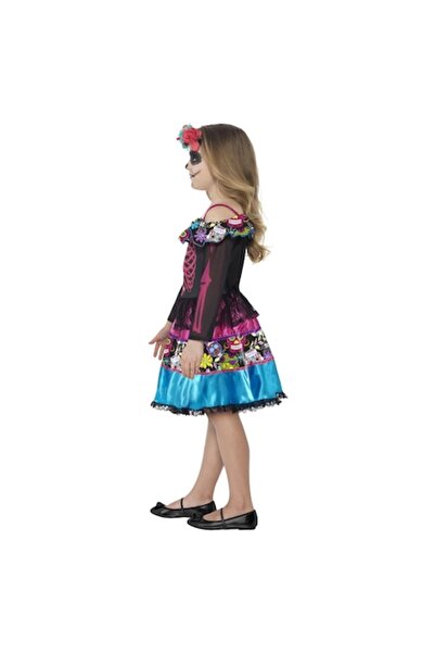 Smiffys Multicolor Skeleton Costume Day of the Dead 10-12 years