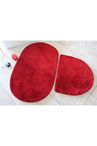 Lenjerii Deosebite Set 2 covorase baie , Alessia Home, Colors of Oval - Red
