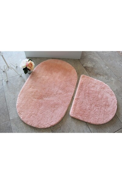 Lenjerii Deosebite Set 2 covorase baie , Alessia Home, Colors of Oval - Salmon