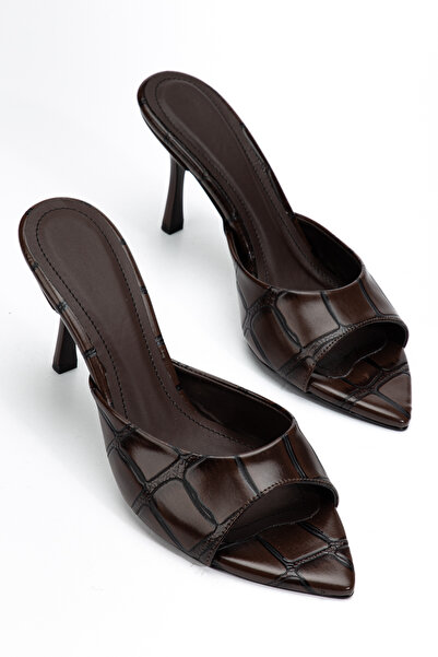 v.s.h velvet Женски сандали с тънки токове и заострени върхове