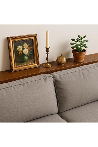 pinoxi Masif Ahşap 75cm Koltuk Arkası Uçan Raf Duvar Rafı 99Cm