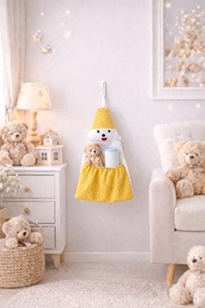 ALAS منظم ديكور لغرفة الأطفال، حامل حقائب أصفر اللون