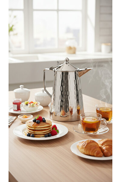 Generic إبريق قهوة ستانلس ستيل فاخر بلمسة عصرية