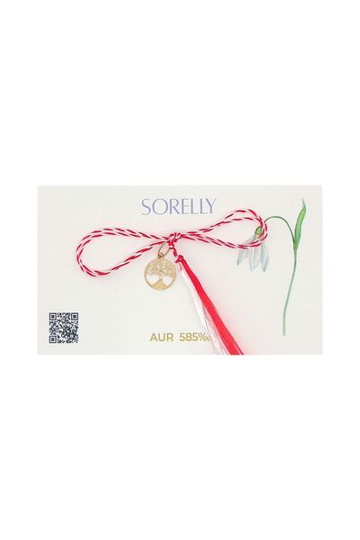 Bijuteria SORELLY Pandantiv Mărțișor Aur 14k Pomul Vieții