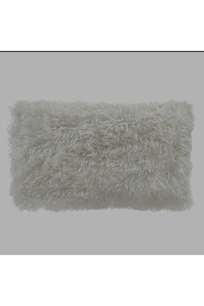 OEM White Shaggy Faux Fur Decorative Pillow 50x30cm