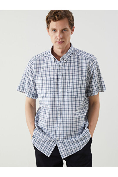 LC Waikiki LCWAIKIKI Klassisches, kurzärmliges, kariertes Herrenhemd mit regu...