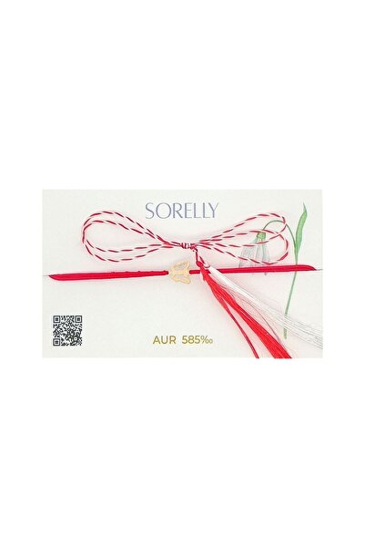 Bijuteria SORELLY Brățară aur de 14k cu fluture și șnur