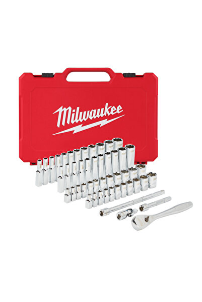 Milwaukee 1/4" ratchet socket set, 50 pcs, metric + imperial system, code 493...