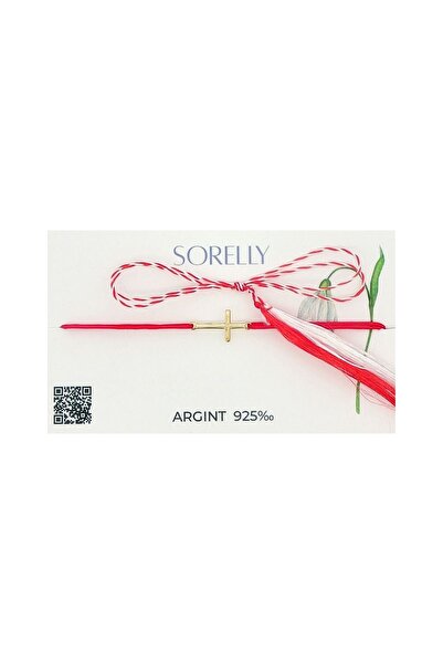 Bijuteria SORELLY Brățară din argint 925 placată cu aur de 14k, cruce