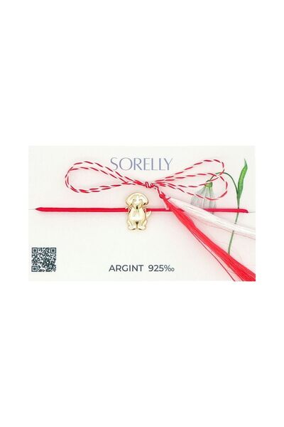 Bijuteria SORELLY Brățară din argint 925 placată cu aur de 14k, cățeluș