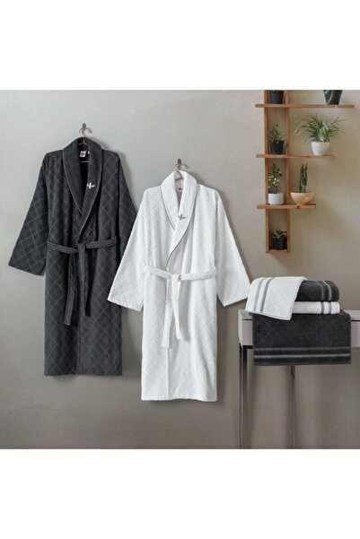 Cotton Box Διπλό σετ 2 μπουρνούζια και 4 πετσέτες, 100% βαμβάκι, Cotton Box, ...