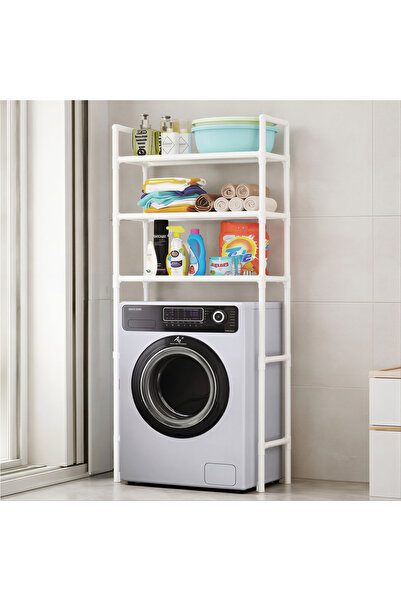 Amigo Washing Machine Organizer Shelf 155×65×25cm with 3 Storage Shelves Meta...