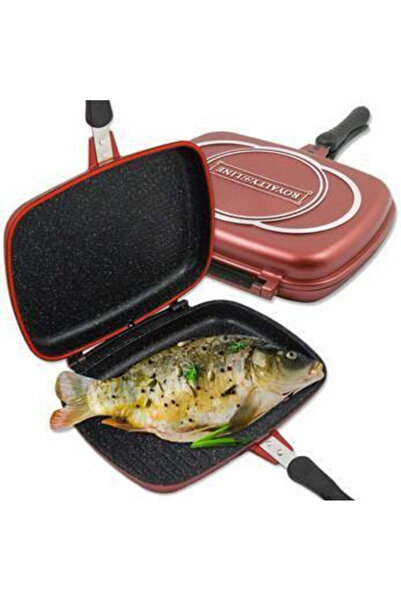 dealshopromania Tigaie dublă, Royalty Line dublă antiaderentă 34 cm, visiniu ...