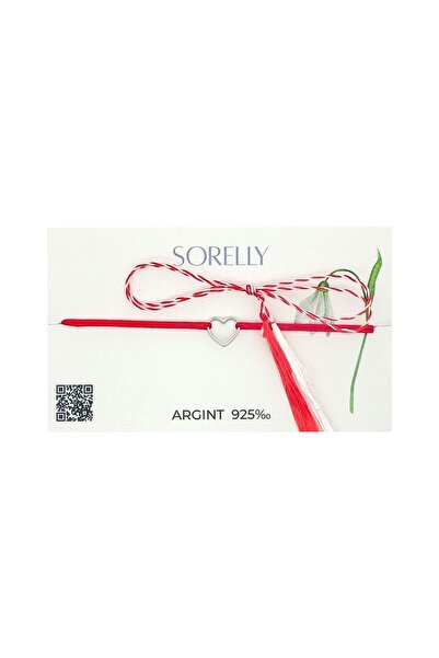 Bijuteria SORELLY Brățară din argint 925 cu șnur inimă