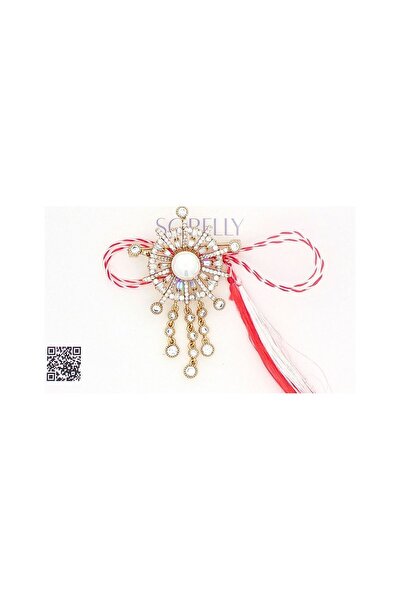 Bijuteria SORELLY Broșă Mărțișor Roata Înțelepciunii placată cu aur de 14k